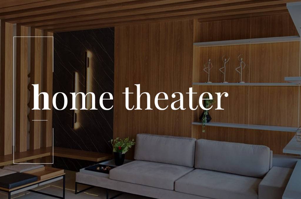 Nada melhor que um home theater com móveis planejados de alto padrão para ter aquele momento de relaxamento com amigos e familiares